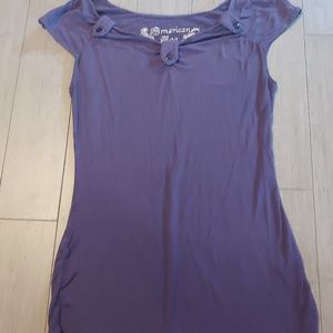 Purple American Rag Cap Sleeve Top Size Small